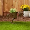 Iron Rooster Planter for Stylish Garden Decor