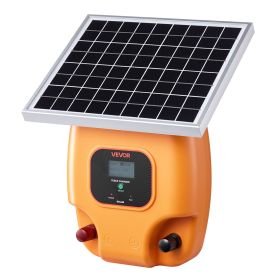 VEVOR Solar Fence Charger, 0.6J 8kV Solar Powered Fence Charger, 1.86 Miles Range, Electric Fence Energizer Kit, Keep Out Predators, 4-5 Days Run