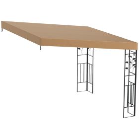 10' x 10' Outdoor Pergola Canopy, Metal Patio Canopy with Drainage Holes for Backyard, Garden, Coffee