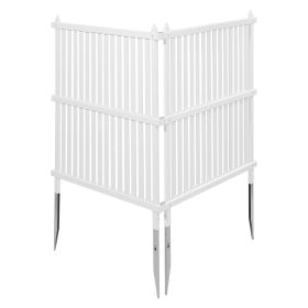 VEVOR 2 Panels Outdoor Privacy Screen, 36 x 45 in Air Conditioner Fence with 19.7 in Ground Stakes, Pool Equipment Enclosure