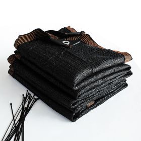 10ft*12ft Black sunshade net with snap-on design for sun protection, windproof, and patio/balcony shading