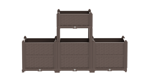 Assemble your own brown flower box; multiple DIY options available.