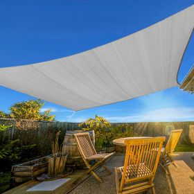 XISHAN 8'X10' Light Grey, Rust Red,Dark Grey HDPE Sunshade Sail, 160 Grams (Option: 8X10ft-Light Grey)