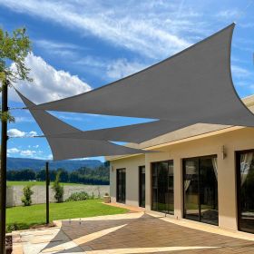 XISHAN 10'X10'X14' Dark Grey,Mocha,Sand,Light Grey HDPE Sunshade Sail, 160 Grams (Option: 10X10X14-Dark Grey)