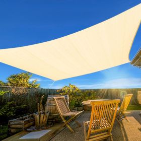 XISHAN 12'X12' Beige,Dark Green HDPE Sunshade Sail, 160 Grams (Option: 12X12ft-Beige)