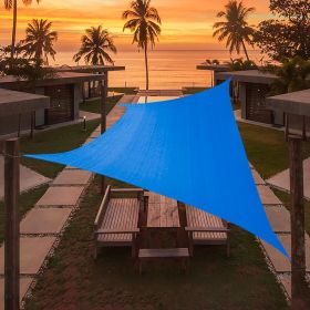 Artpuch Custom Size Sky Blue Sun Shade Sail Triangle Canopy 185 GSM Durable Fabric UV Block Awning for Outdoor Patio Garden Backyard (Customized (Color: Sky Blue, size: 06'x18')