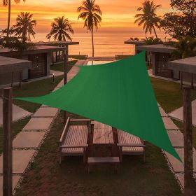 Artpuch Custom Size Dark Green Sun Shade Sail Triangle Canopy 185 GSM Durable Fabric UV Block Awning for Outdoor Patio Garden Backyard (Customize (Color: Dark Green, size: 14'X23')