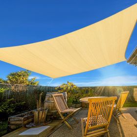 XISHAN 20'X26' Beige,Sand,Light Grey HDPE Sunshade Sail, 160 Grams (Option: 20X26ft-Beige)