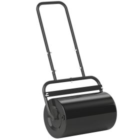 20-Inch Push/Tow Behind Lawn Roller Filled with 10 Gal Water or Sand for Flattening Sod in the Garden, Black (Option: Black-640x400x370 mm)